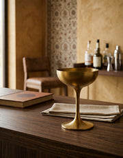 Meera: Brass Coupe Glass
