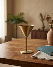 Amrit: Brass Stemmed Glass
