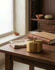 Varti: Brass Wick Container