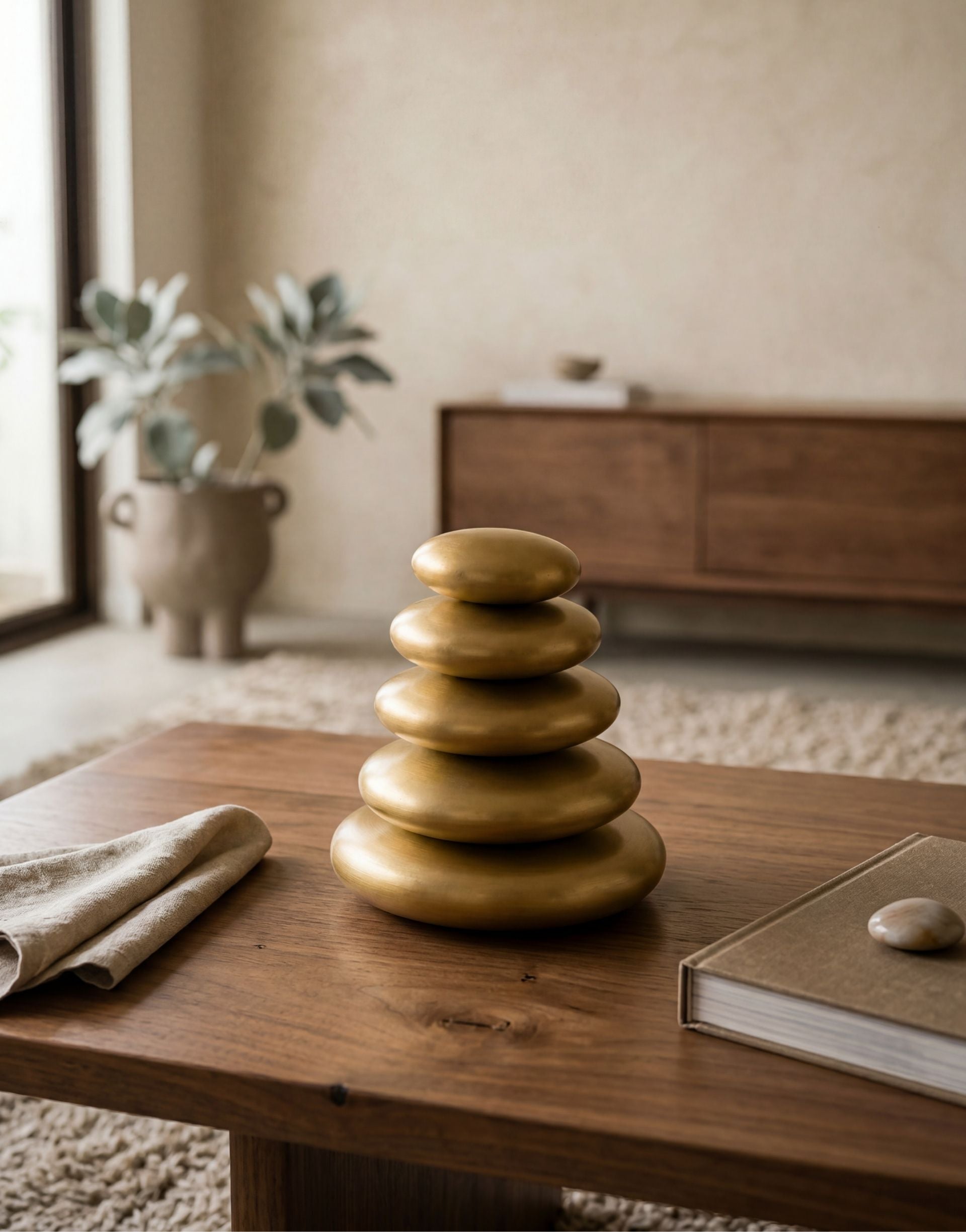 Rukh: Brass Pebble Stack