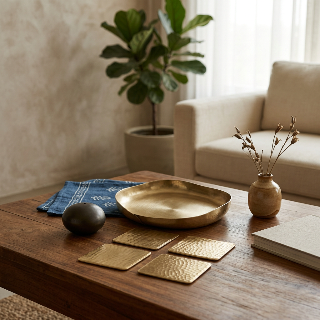 The curator’s edit featuring signature handcrafted brass objects from the current Reeth studio collection.