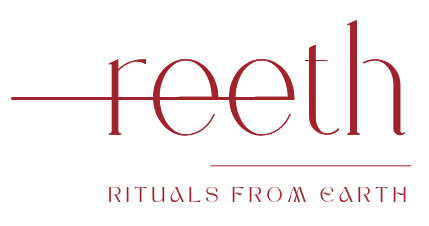 Transparent Reeth brand logo and tagline for light-colored website sections.