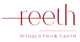 Transparent Reeth brand logo and tagline for light-colored website sections.